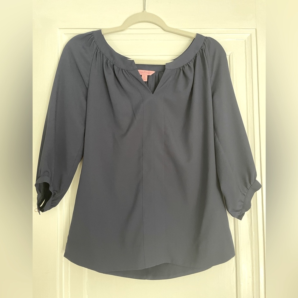 Lilly Pulitzer Blouse with Pearl Buttons